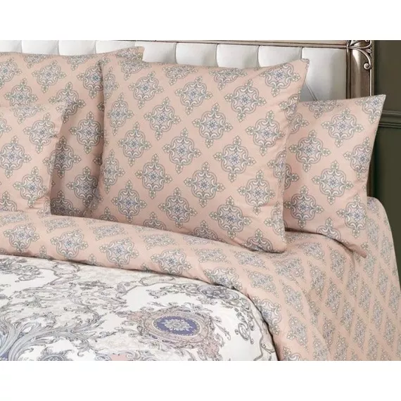 Постельное бельё 1,5сп Миланика Медальон 145х217см, 150х217см, 70х70см 2 шт, поплин 117г/м, хлопок 100%, изображение 2