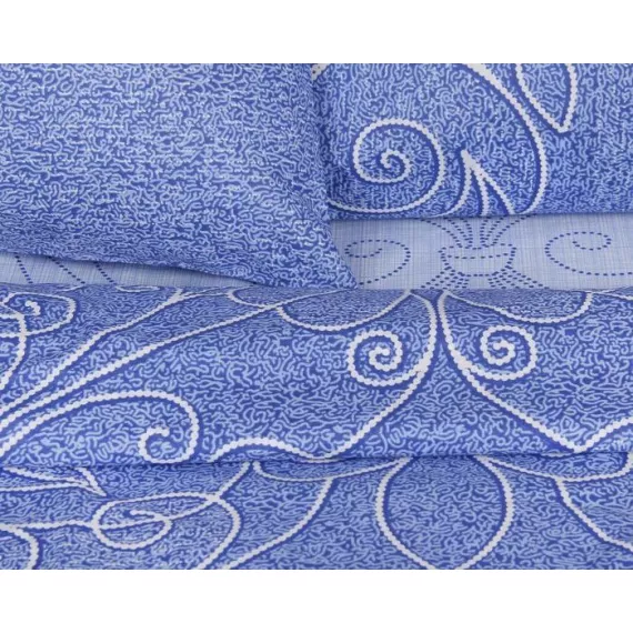 Постельное бельё 2 сп"Традиция: Жемчужина", цвет голубой, 175х217, 180х220, 70х70см - 2 шт, изображение 2