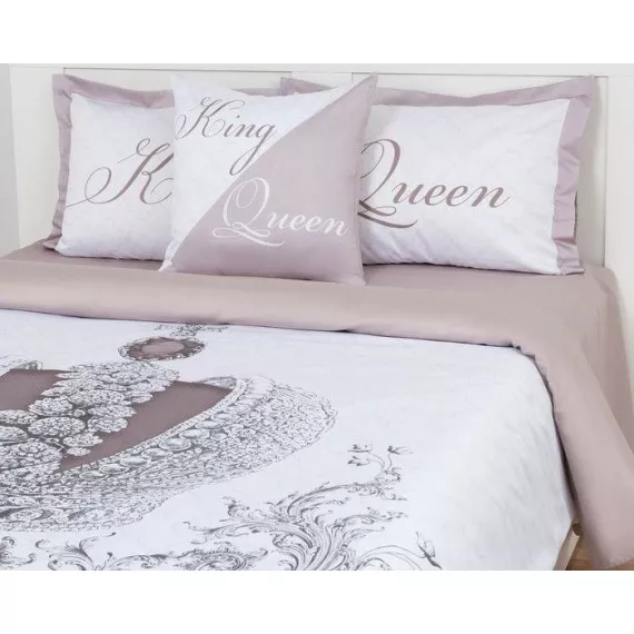 Постельное бельё «Этель» 2 сп King&Queen 175*215 см,200*215 см,50*70+4 см - 2 шт, изображение 3