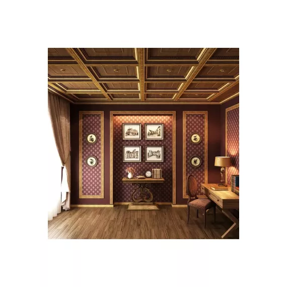 Карниз Cosca 80 мм, интерьерный багет, античное золото СПБ029375, изображение 2