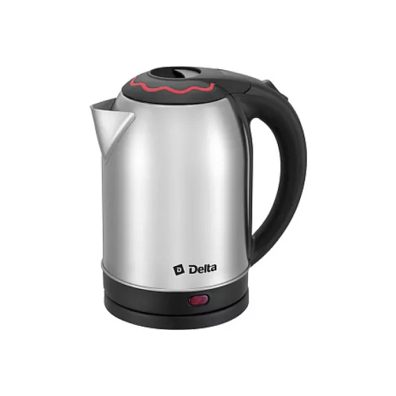Чайник Delta DL-1330 нержавеющая сталь, c красной вставкой 1500 Вт, 2 л 0R-00002135