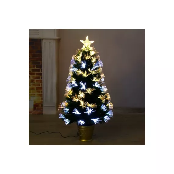 Фиброоптическая елка Зимнее волшебство Пучок перелив T846AV12-90, 90 см, d нижнего яруса 50 см, 80 веток 2338604, изображение 2