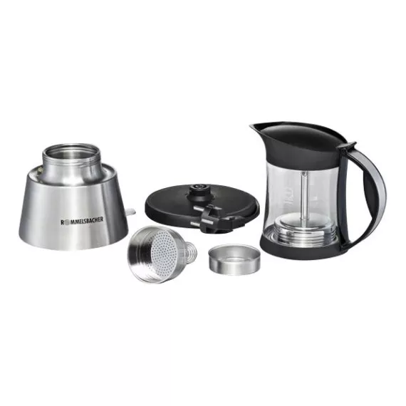 Гейзерная кофеварка Rommelsbacher EKO 376/G Silver, изображение 2