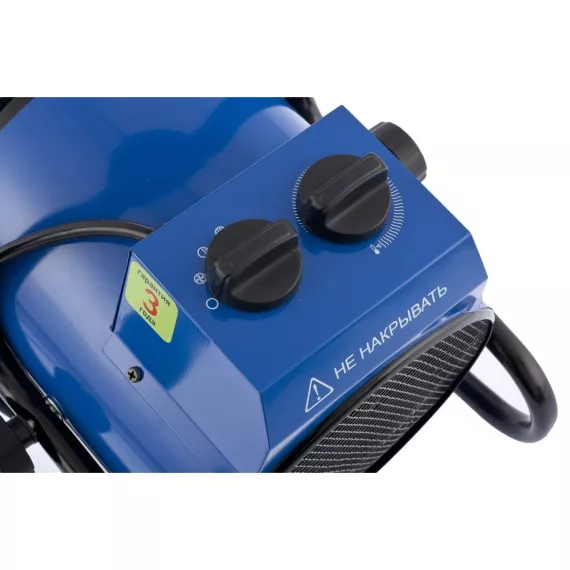 Тепловая пушка СИБРТЕХ ТВ-2 (тепловентилятор), 220 В, 3 режима, вентилятор, 1000/2000 Вт 96432, изображение 2