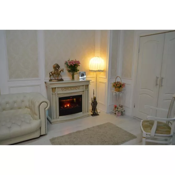 Электрический камин к/к Alex Bauman Raffaele A 25 универсальный дуб белый с золотом №К60 с/в AB-02-25-DM055К60 837767, изображение 2