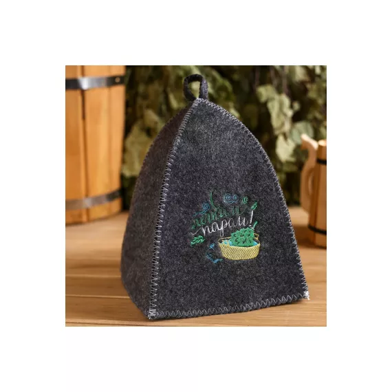 Банный набор Добропаровъ С лёгким паром 5 предметов, серый 4676202, изображение 2