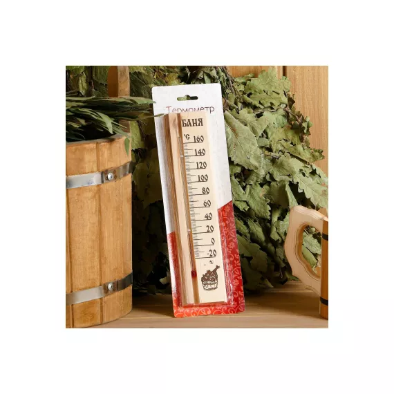 Деревянный термометр для бани и сауны Сималенд Баня 2545537, изображение 2
