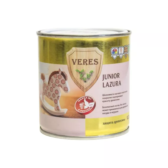 Пропитка Veres Junior Lazura №15 терракотовый 0.25 л 1/6 48846, изображение 2