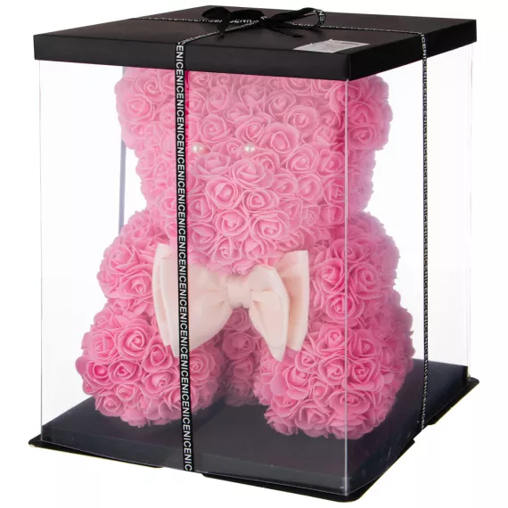 Декоративное изделиеМедвежонок из роз 40 см 192-507, изображение 2