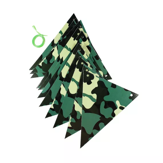 Бумажная гирлянда-вымпел Камуфляж, изображение 2