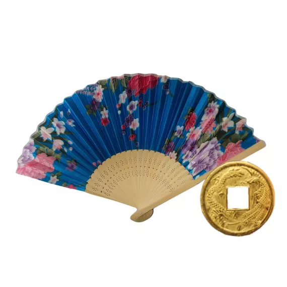 Веер складной №26 d-21см+ монета Денежный талисман