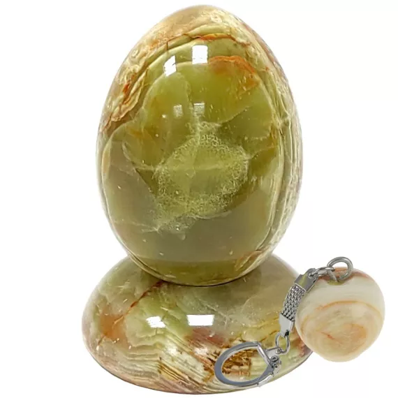 Яйцо на подставке ELG из камня Оникс (h 6,5 см; d 5 см)