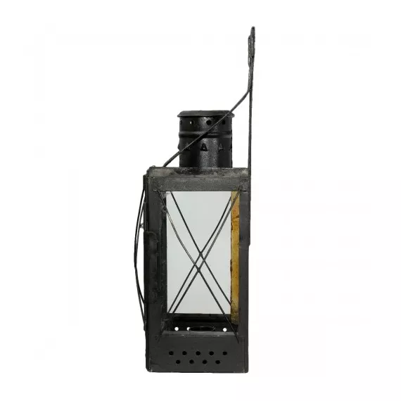 Фонарь свечной железнодорожный ретро, оригинал СССР 1956 год, черный, изображение 3