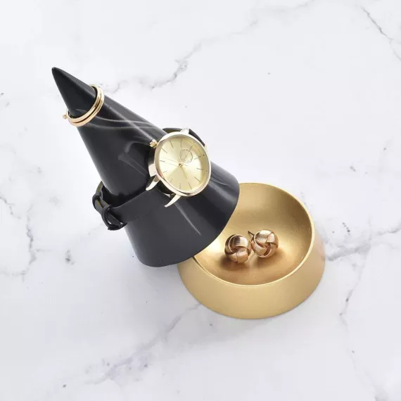 Конус цвета черного мрамора для ежеденвного украшения, Stackers LC Designs 73726, изображение 2