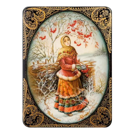 Шкатулка в технике декупаж Рябина красная (15х11х3,5) Art East, изображение 2