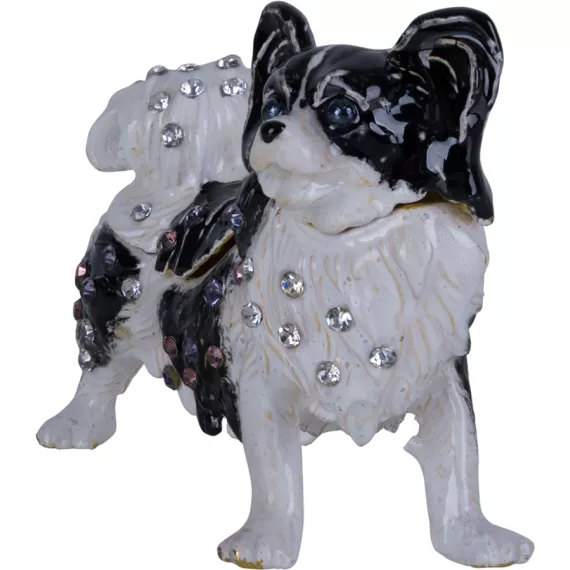 Шкатулка для драгоценностей со стразами Собачка 6x5x3см Glasar 39-078, изображение 2