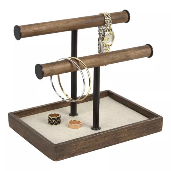 Подставка для украшений Umbra Pillar черный/орех, изображение 2