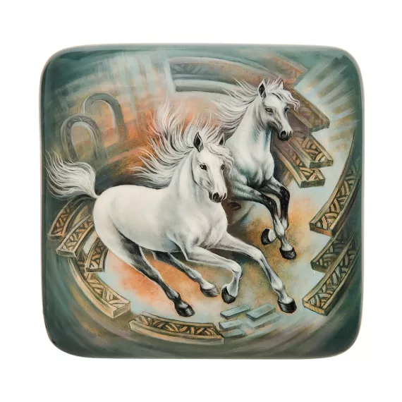 Шкатулка Кони худ. Ларина М. Art East, изображение 2