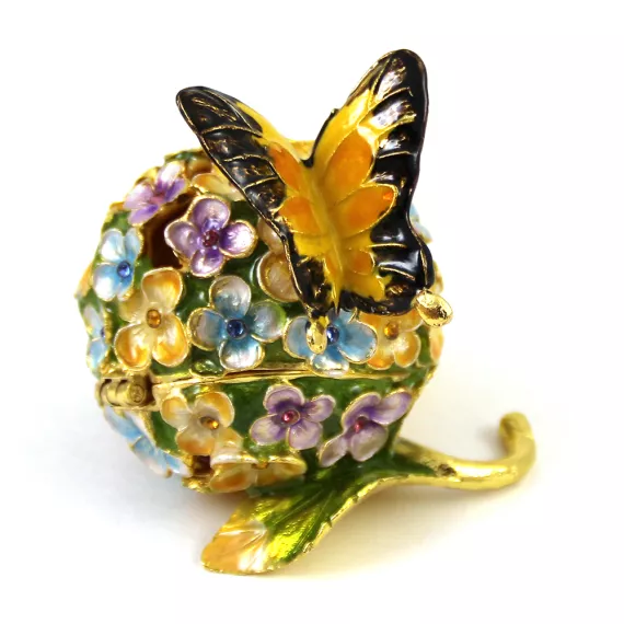 Шкатулка яйцо с бабочкой Артпрайд DQQF, изображение 2