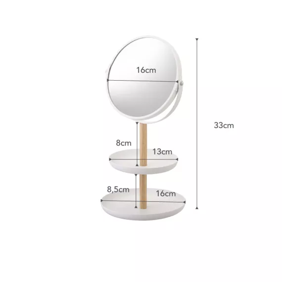 Двухуровневая подставка для украшений с зеркалом TOSCA Yamazaki 2314, изображение 2