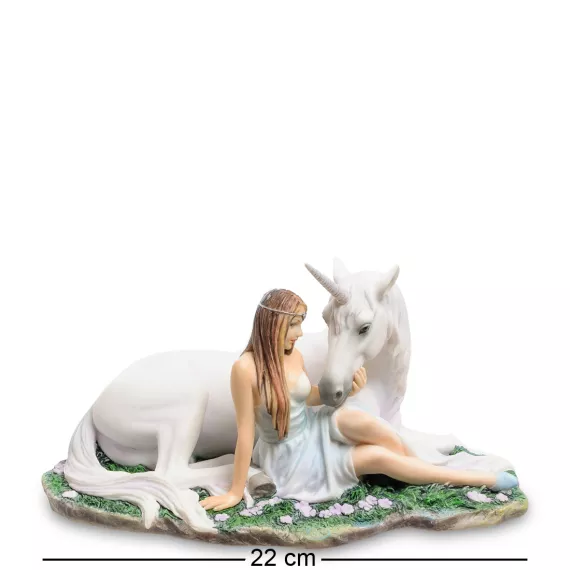 Статуэтка Девушка и Единорог Чистое сердце Veronese, изображение 2