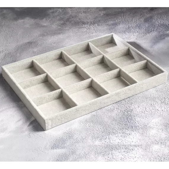 Подставка для украшений 12 ячеек, серый, 35 x 24 x 3 см, изображение 2