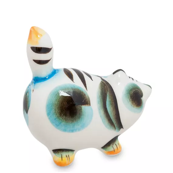 Фигурка Кот-Пузан цв.(Гжельский фарфор), изображение 2