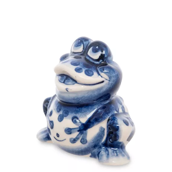 Фигурка Лягушка бол. (Гжельский фарфор), изображение 2