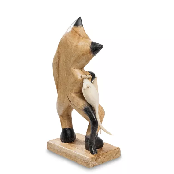 Статуэтка Кот с уловом суар 22 см, изображение 2