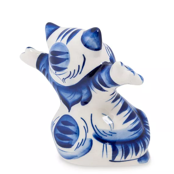 Фигурка Кот Добряк мал. (Гжельский фарфор) ГЛ-150, изображение 2