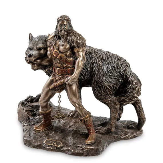 Статуэтка Тюр - бог воинской храбрости и Враг богов - Фенрир Veronese, изображение 2