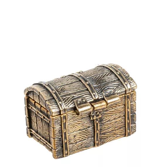 Фигурка Сундук (латунь, янтарь) ART-East AM-1344, изображение 2