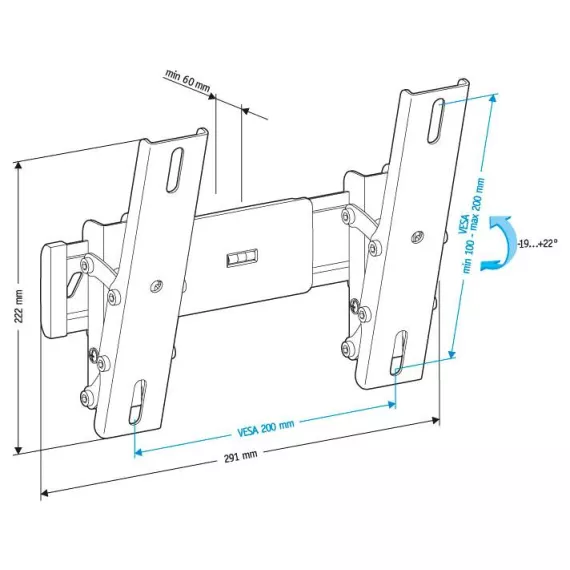 Кронштейн для телевизора Holder LCD-T2611 Black, изображение 2