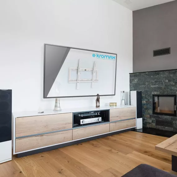 Кронштейн для телевизора настенный наклонный Kromax IDEAL-4W new 22"-65" до 50 кг, изображение 2