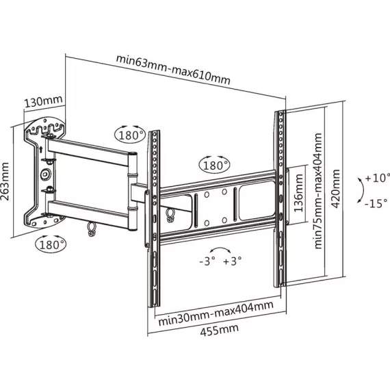Кронштейн для телевизора Ultramounts UM 906 Black, изображение 2