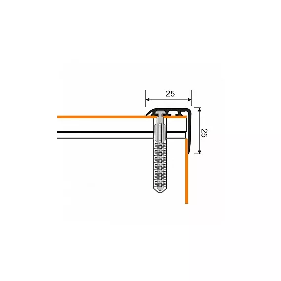 Порожек угловой Г-образный ПВХ Myck D-K0300-1Е Бук 1000х25х25 мм, изображение 2
