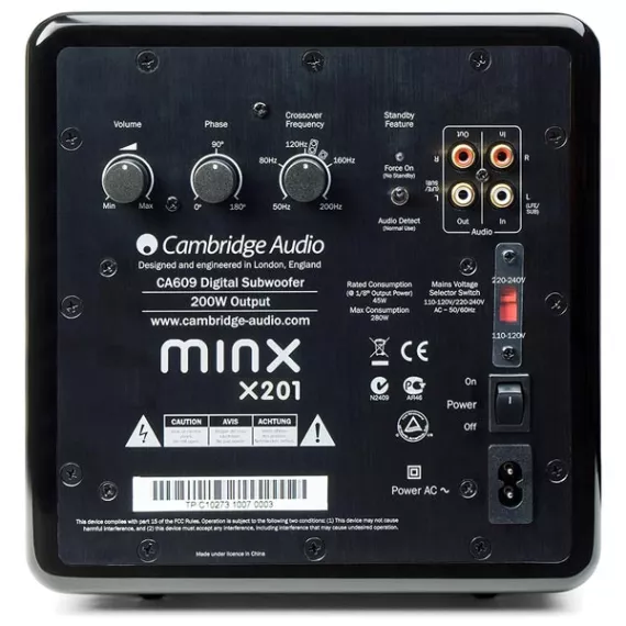 Сабвуфер Cambridge Audio Minx X201 Black, изображение 3