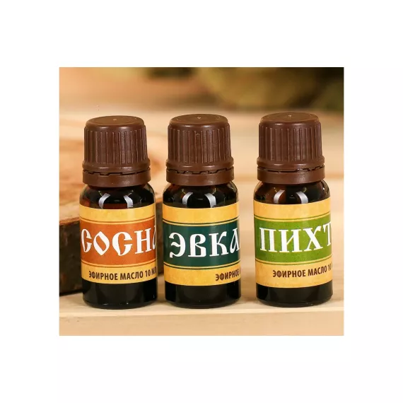Набор эфирных масел Банная забава Банный запас, пихта, эвкалипт, сосна, 10 мл 3871903, изображение 2