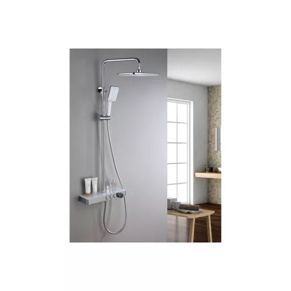 Тропическая душевая система со смесителем для ванны и полкой RUSH PL5535-60, изображение 2
