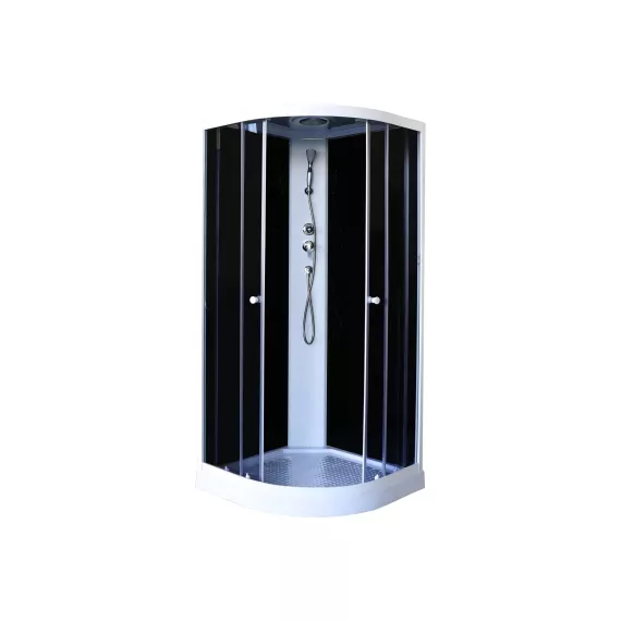 Душевая кабина Parly EC93 9х9х210, передние тонированные стекла, заднее стекло черное 7548, изображение 2
