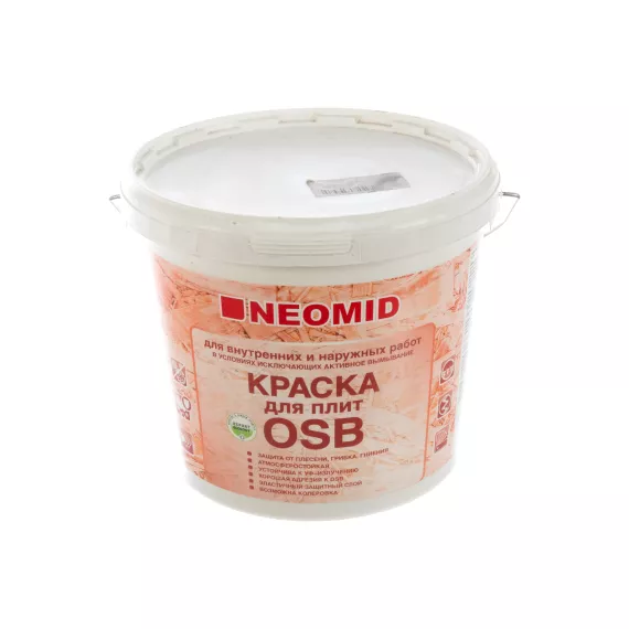 Краска для плит OSB Neomid 7 кг для внутренних и наружных работ Н-КраскаOSB-7, изображение 2