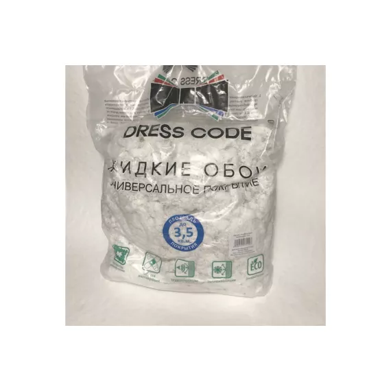 Жидкие обои белые с серебристым блеском DRESS CODE Msk80, изображение 2