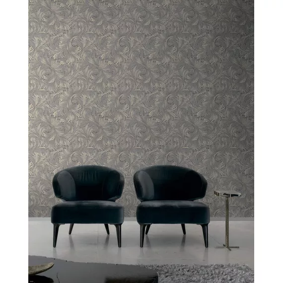 Виниловые обои на флизелине Grandeco Poeme OM2002, изображение 4