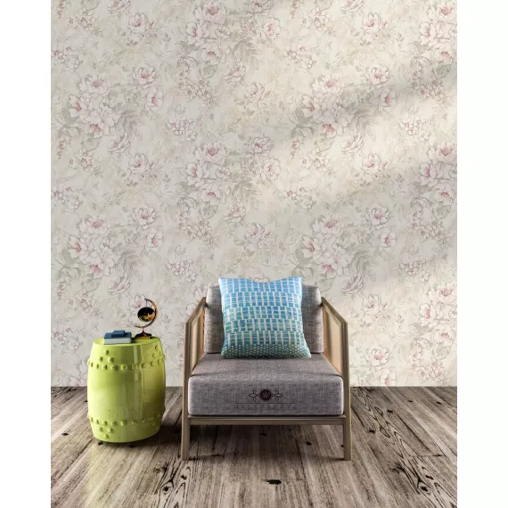 Виниловые обои на флизелине Grandeco Poeme OM2207, изображение 3