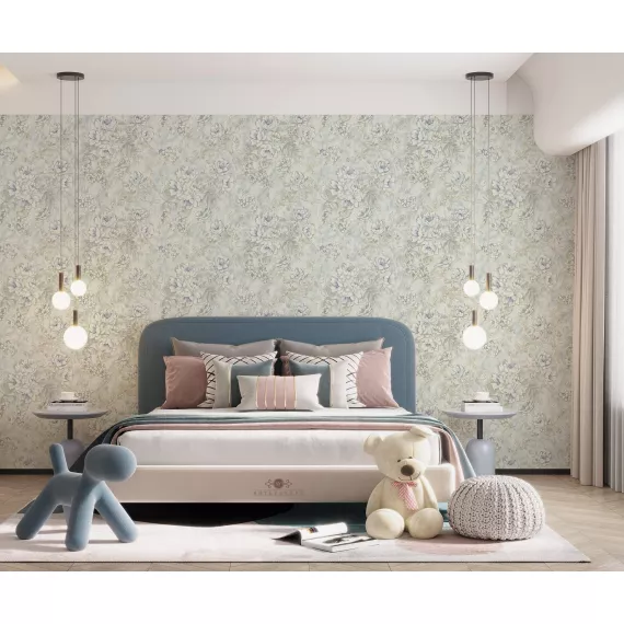 Виниловые обои на флизелине Grandeco Poeme OM2207, изображение 4