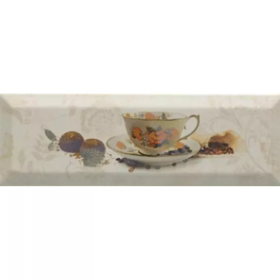 Декор Decor Bonjour Marfil Cafe 10x30 Monopole Ceramica