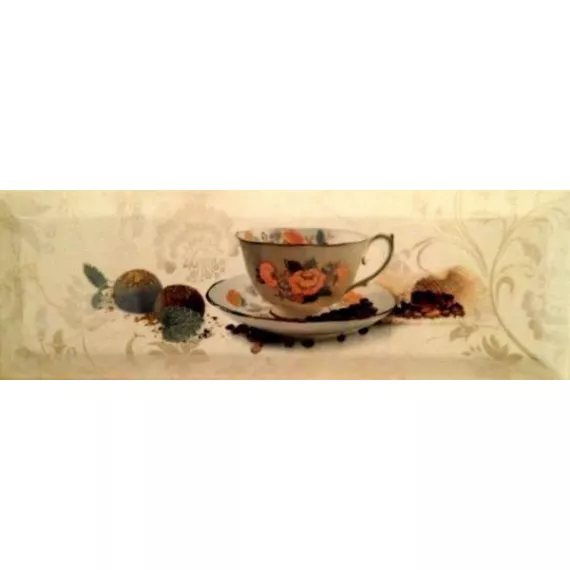 Декор Decor Bonjour Crema Cafe 10x30 Monopole Ceramica