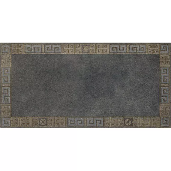 Декор 261343 Greek Cassettone Antracite/Oro 40x80 Versace