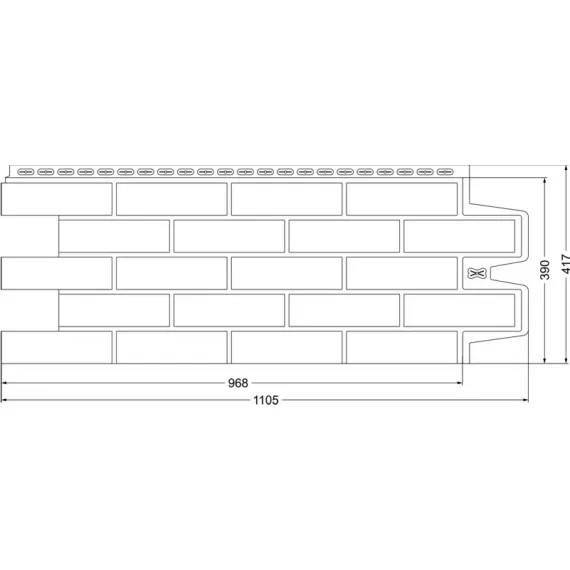 Фасадная панель Grand Line Клинкерный кирпич, премиум, коралловая, 10 шт. 256468, изображение 2