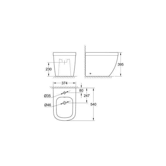 Напольное биде Grohe Euro Ceramic 39340000, изображение 2